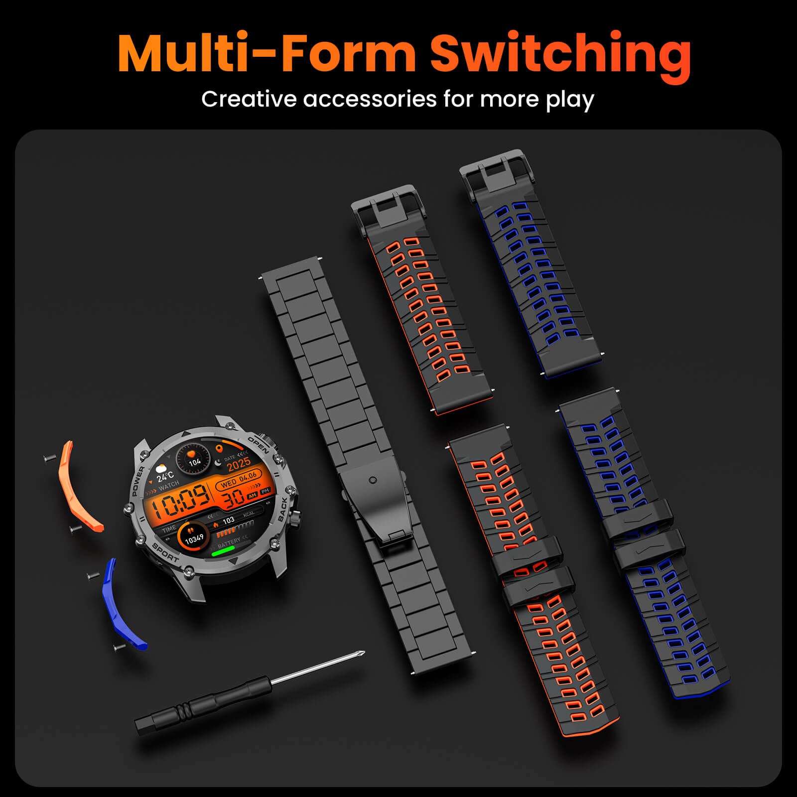 Mingdaln Rugged Smartwatch – 1.52" HD Display, Durable & Waterproof