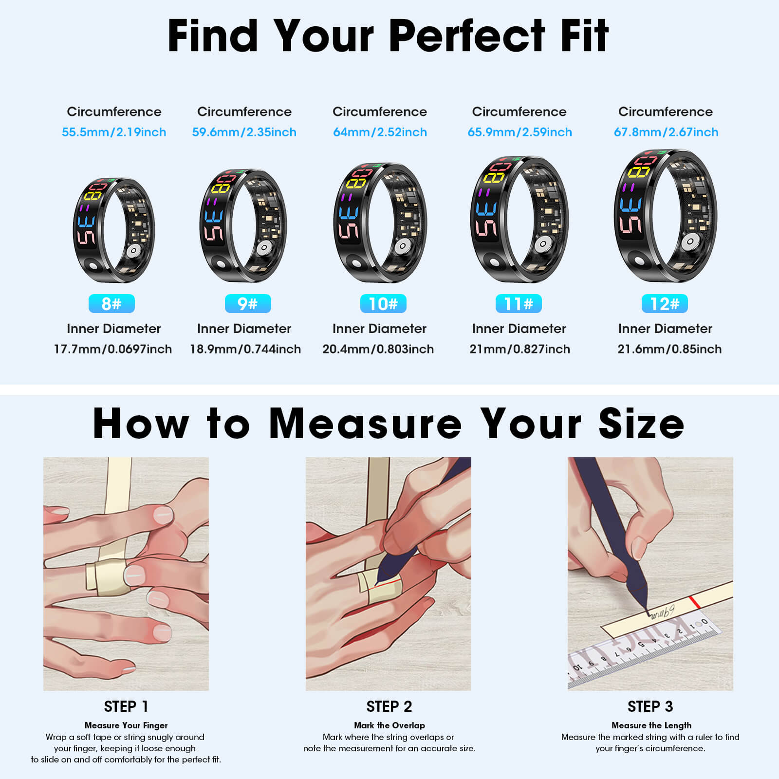 Mingdaln R12 Smart Ring For Men