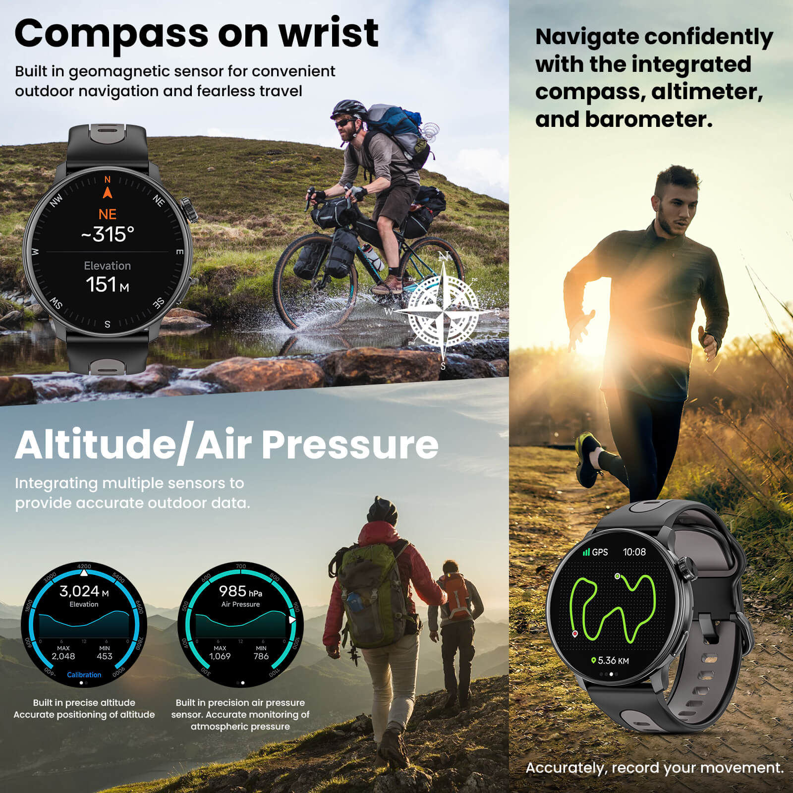 Mingdaln S666 GPS Smartwatch,1.43" AMOLED Screen