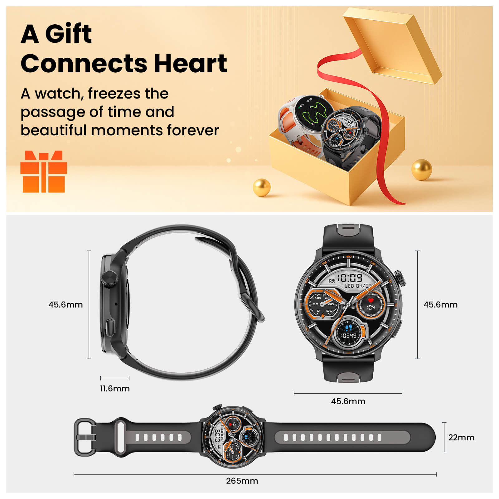 Mingdaln S666 GPS Smartwatch,1.43" AMOLED Screen