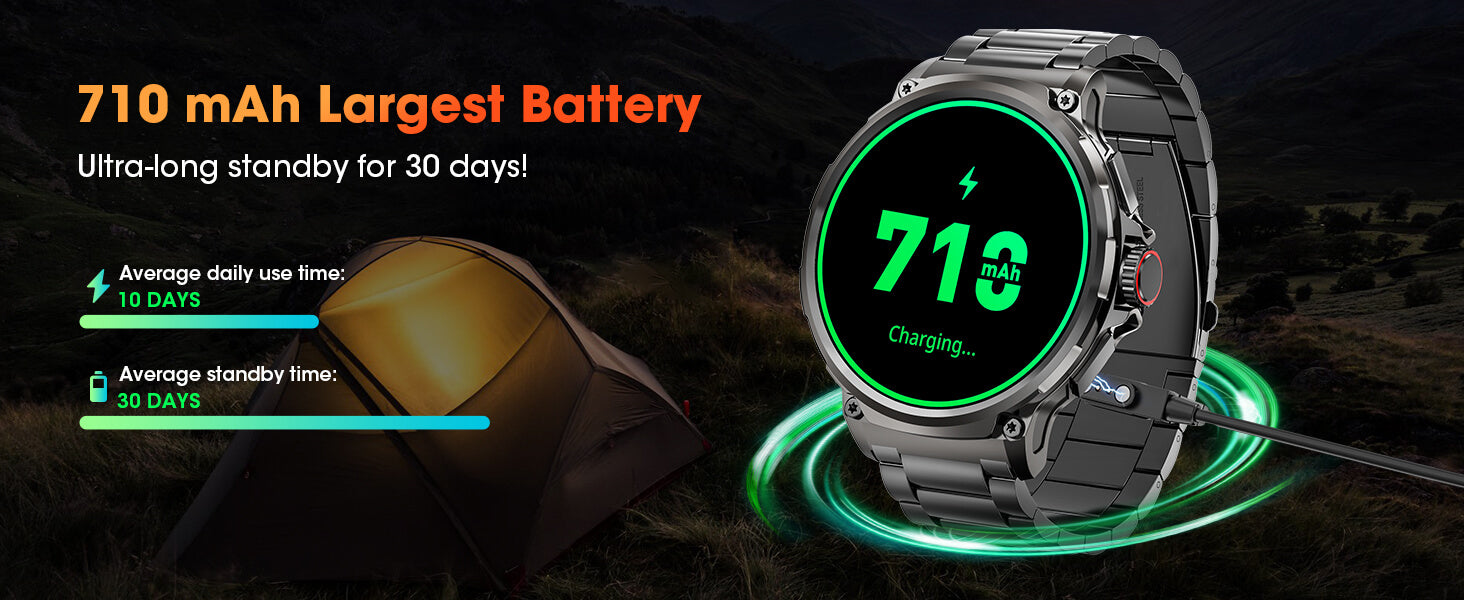 Mingdaln V69a Smart Watch 710mAh Large Battery