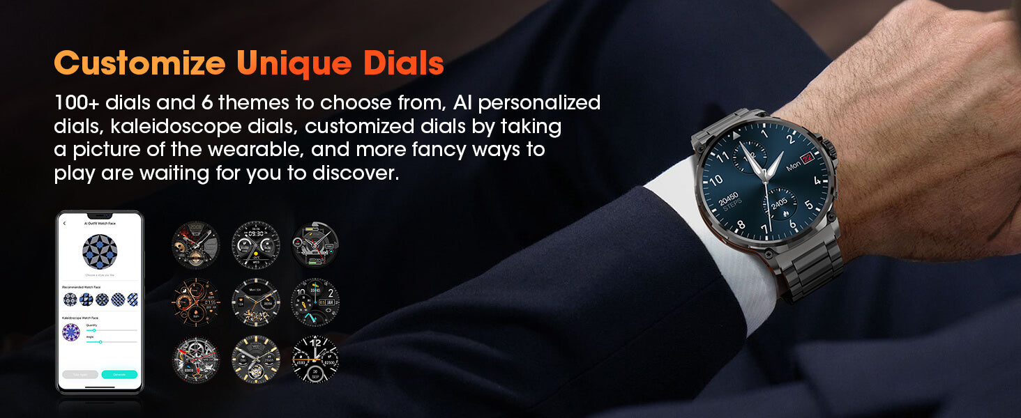 Mingdaln V69a Smartwatch 100+ watch faces 6 themes selection