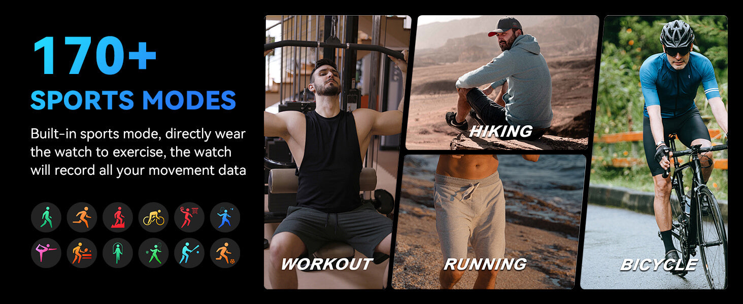 Mingdaln k67 smart watch 170+ built-in sports mode