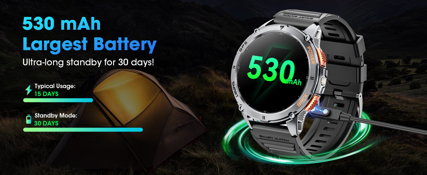 Mingdaln k67 smart watch 530mAh large battery