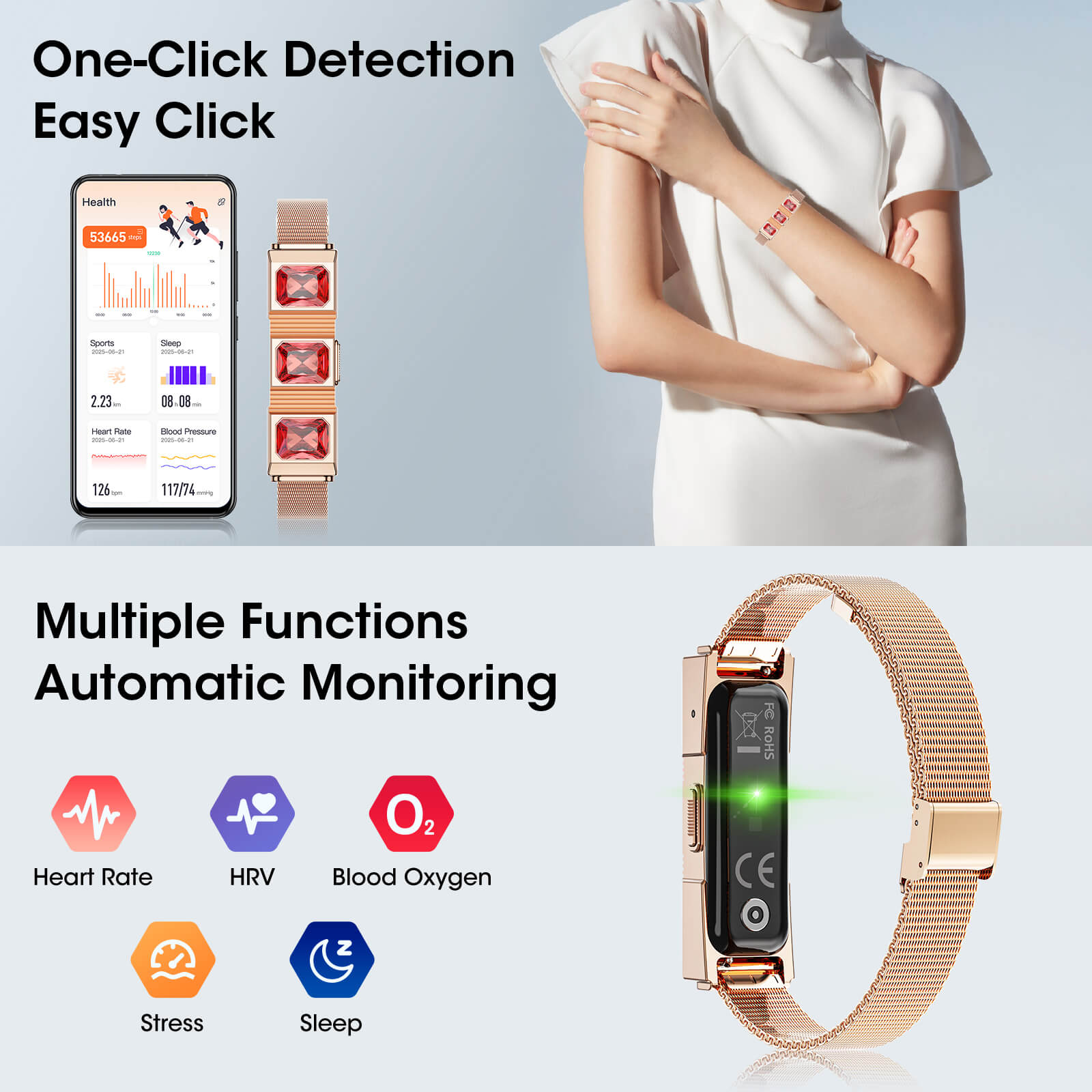 Mingdaln DS02 Gemstone Fitness Tracker