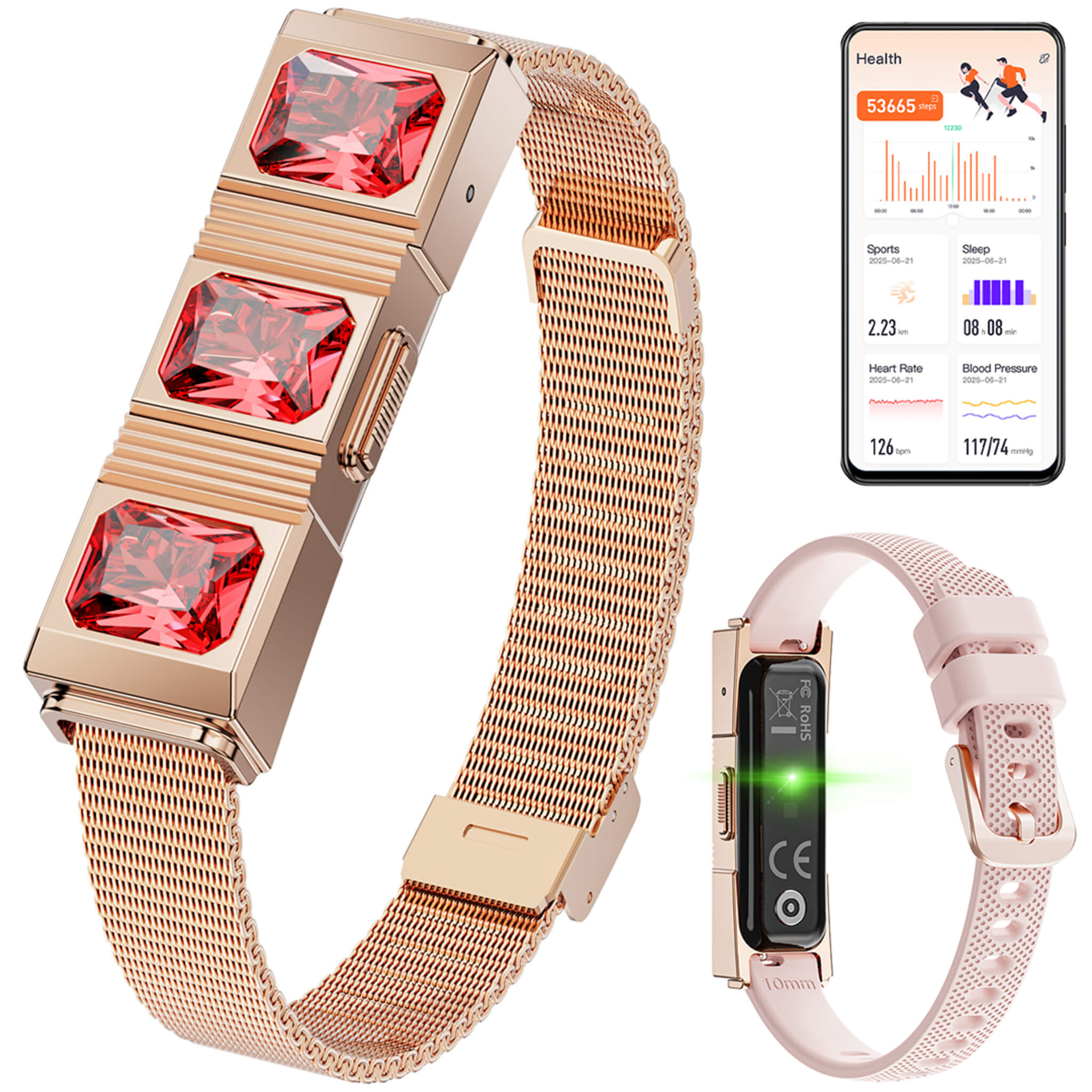 Mingdaln DS02 Gemstone Fitness Tracker