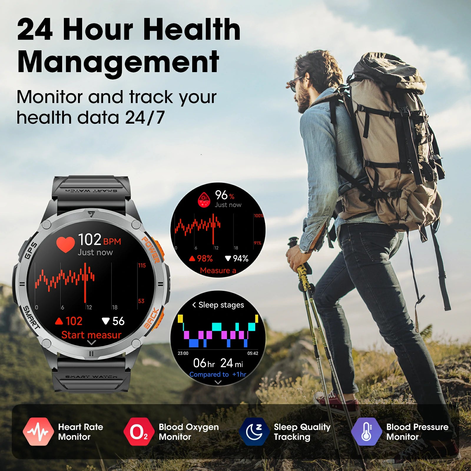 Prime-Mission Pro Smartwatch - 6-Satellite Global Navigator - Pro Mission Series