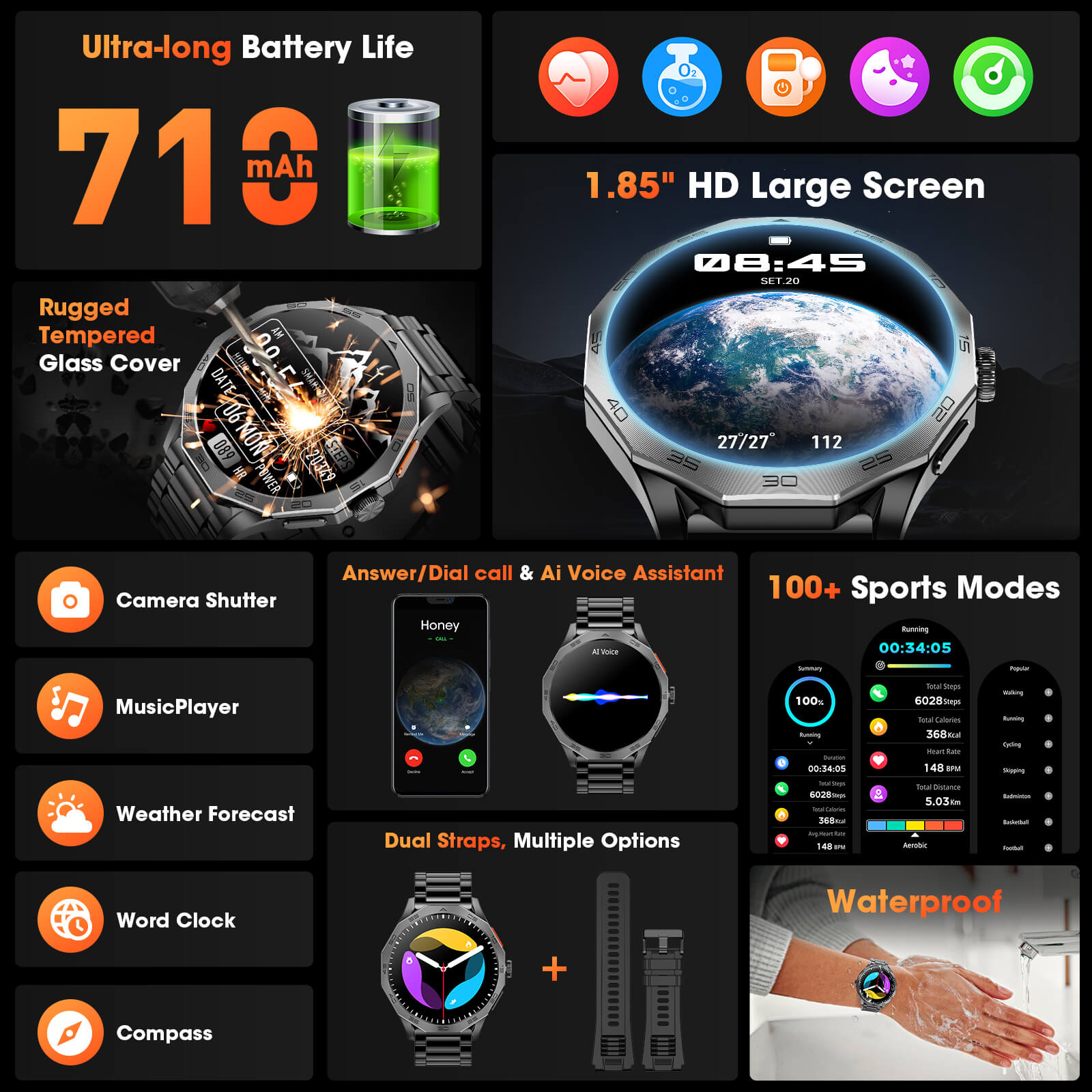 Mingdaln DA03 Smartwatch for men 