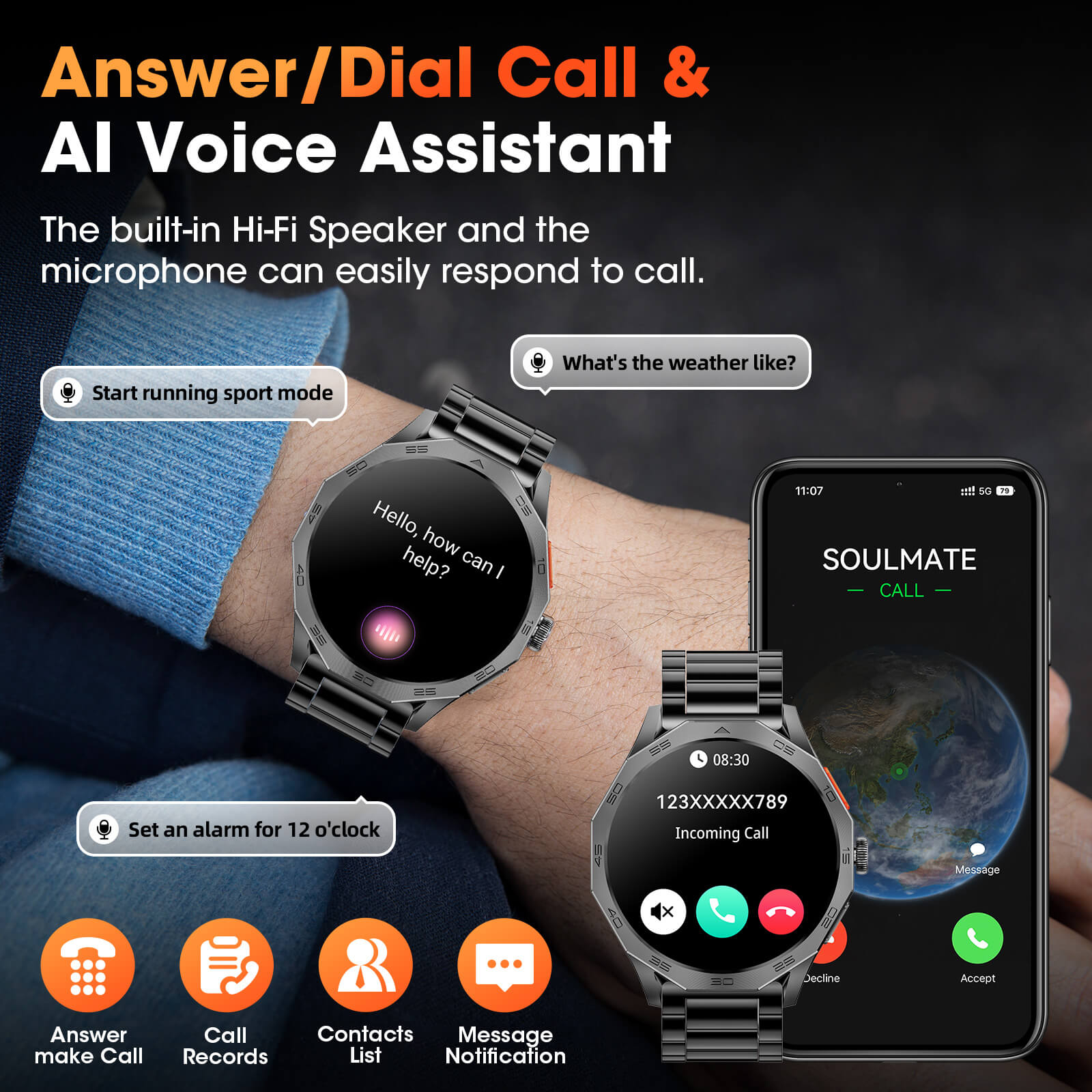 Mingdaln DA03 Smartwatch for men 