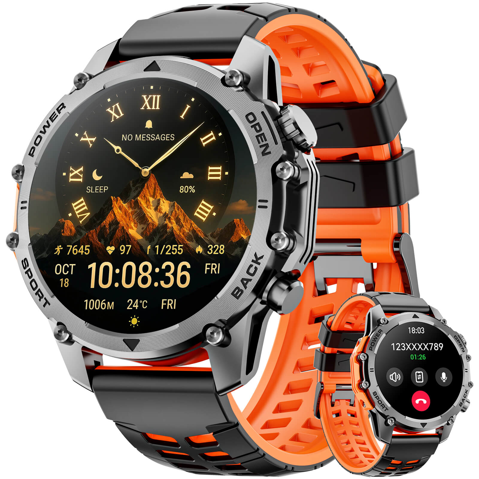 Mingdaln Rugged Smartwatch – 1.52" HD Display, Durable & Waterproof